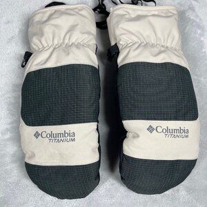 Columbia Titanium Omni-Heat Infinity Insulated Mittens Gloves Mens S Black Beige
